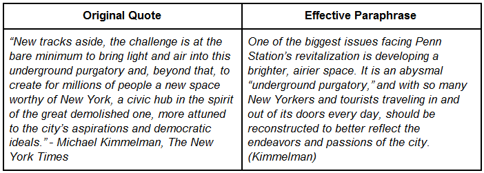 paraphrasing practice paragraphs